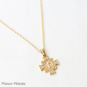 Chaine petite croix de St Benoit (double face)